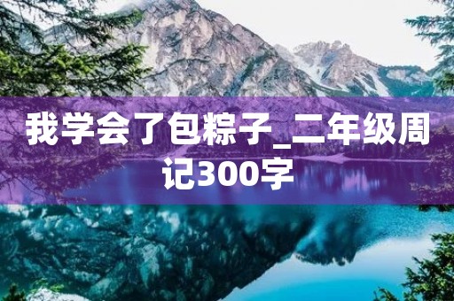 我学会了包粽子_二年级周记300字