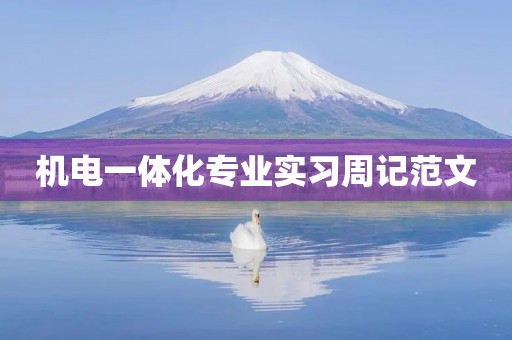 机电一体化专业实习周记范文 机电一体化专业实习周记范文