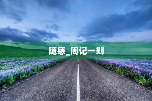 随感_周记一则