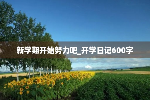 新学期开始努力吧_开学日记600字 新学期开始努力吧_开学日记600字