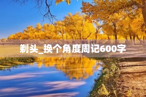 剃头_换个角度周记600字