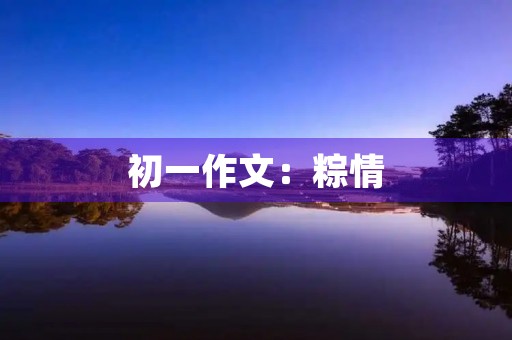 初一作文：粽情