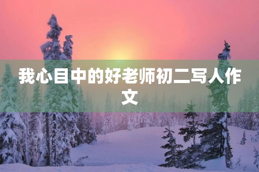我心目中的好老师初二写人作文 我心目中的好老师初二写人作文