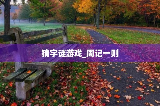 猜字谜游戏_周记一则 猜字谜游戏_周记一则