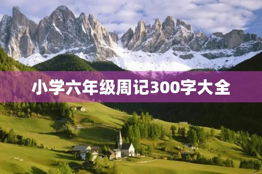 小学六年级周记300字大全 小学六年级周记300字大全