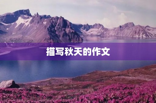 描写秋天的作文