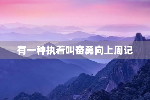 有一种执着叫奋勇向上周记 有一种执着叫奋勇向上周记