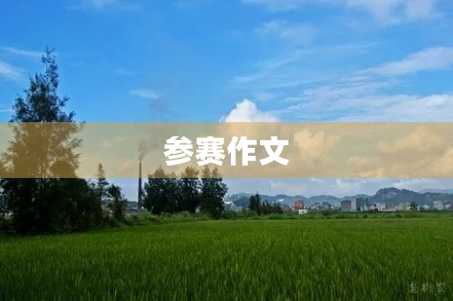 参赛作文 参赛作文