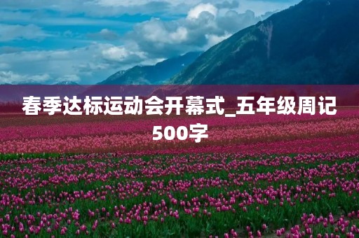 春季达标运动会开幕式_五年级周记500字 春季达标运动会开幕式_五年级周记500字