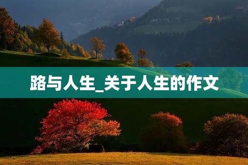 路与人生_关于人生的作文 路与人生_关于人生的作文