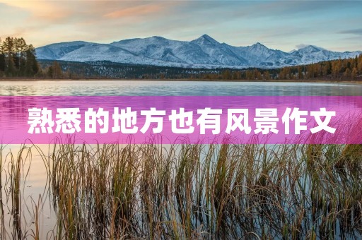 熟悉的地方也有风景作文 熟悉的地方也有风景作文