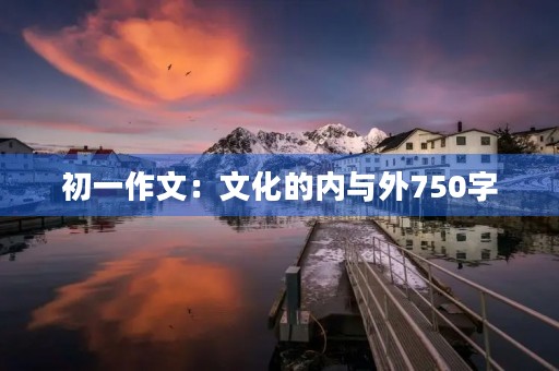 初一作文:文化的内与外750字 初一作文:文化的内与外750字