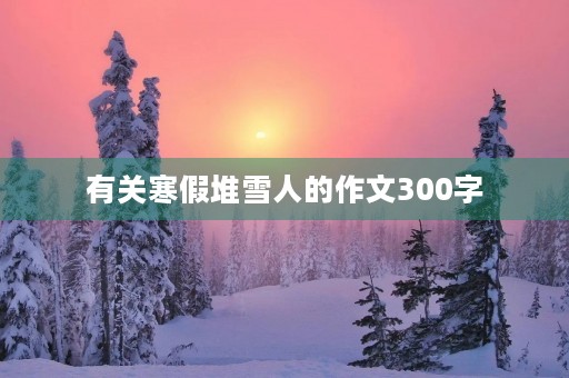 有关寒假堆雪人的作文300字 有关寒假堆雪人的作文300字
