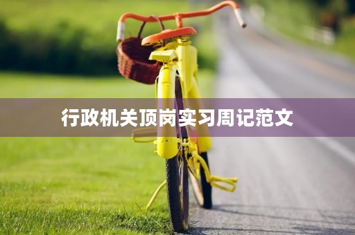 行政机关顶岗实习周记范文 行政机关顶岗实习周记范文