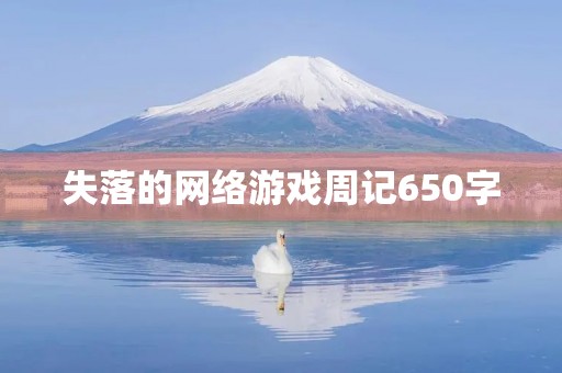 失落的网络游戏周记650字 失落的网络游戏周记650字