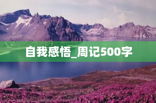 自我感悟_周记500字 自我感悟_周记500字