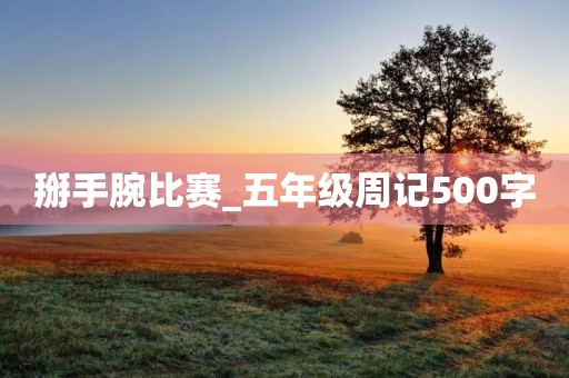 掰手腕比赛_五年级周记500字 掰手腕比赛_五年级周记500字