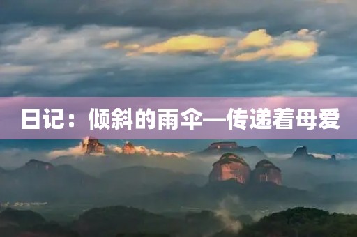 日记：倾斜的雨伞—传递着母爱