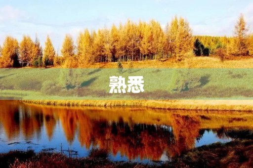 熟悉 熟悉