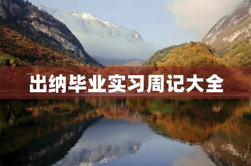 出纳毕业实习周记大全