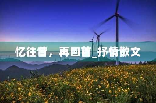 忆往昔,再回首_抒情散文 忆往昔,再回首_抒情散文