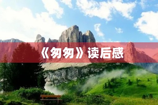 《匆匆》读后感 《匆匆》读后感