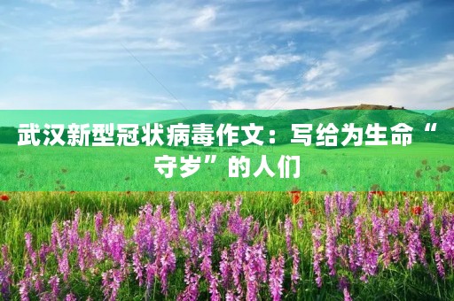 武汉新型冠状病毒作文:写给为生命“守岁”的人们 武汉新型冠状病毒作文:写给为生命“守岁”的人们