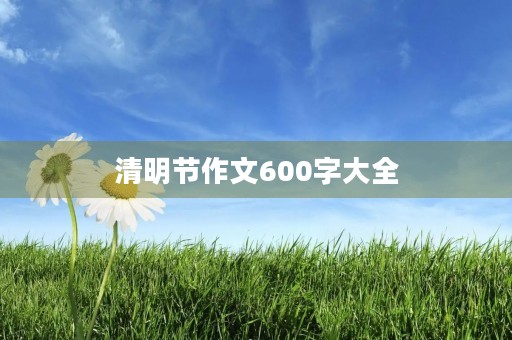 清明节作文600字大全 清明节作文600字大全