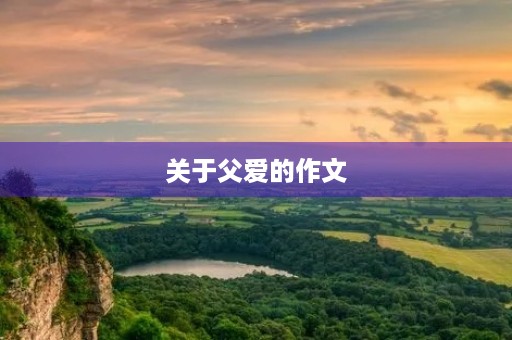 关于父爱的作文 关于父爱的作文