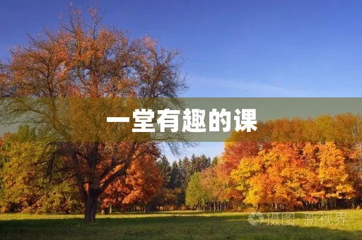 一堂有趣的课 一堂有趣的课