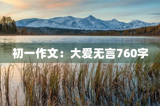 初一作文:大爱无言760字 初一作文:大爱无言760字