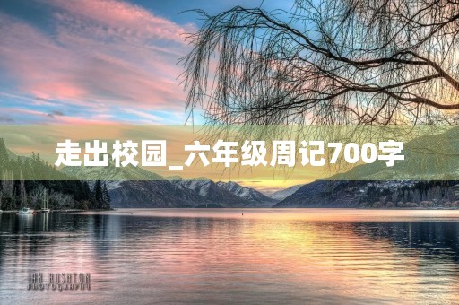 走出校园_六年级周记700字