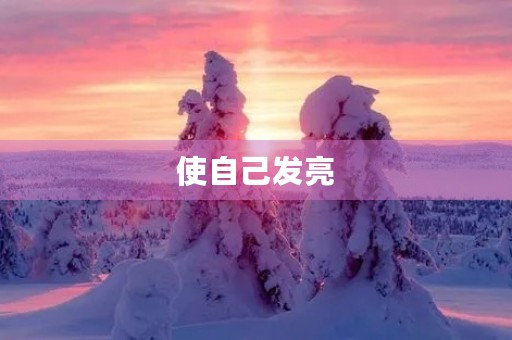 使自己发亮 使自己发亮