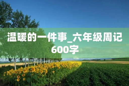 温暖的一件事_六年级周记600字