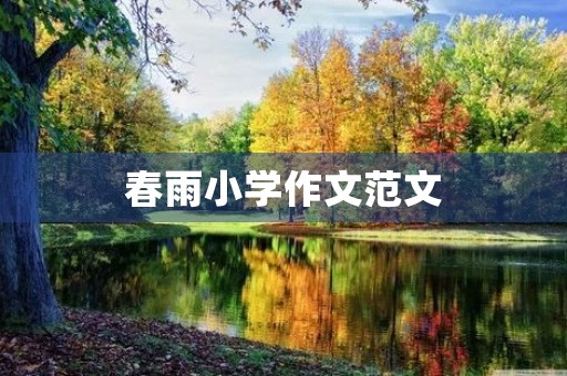 春雨小学作文范文 春雨小学作文范文