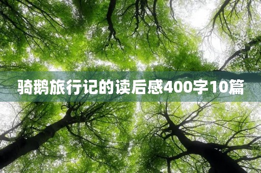 骑鹅旅行记的读后感400字10篇 骑鹅旅行记的读后感400字10篇