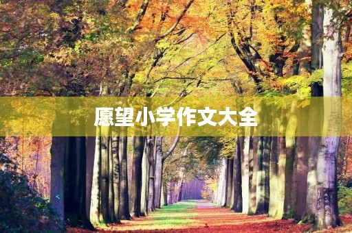 愿望小学作文大全 愿望小学作文大全