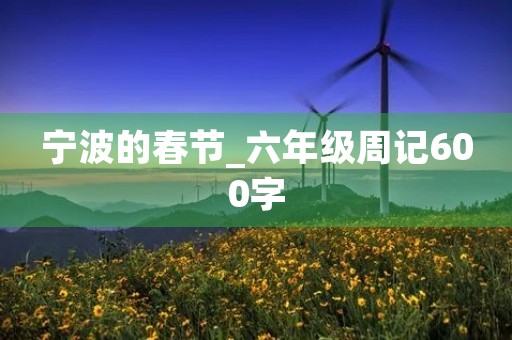 宁波的春节_六年级周记600字 宁波的春节_六年级周记600字