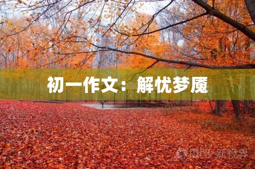 初一作文:解忧梦魇 初一作文:解忧梦魇