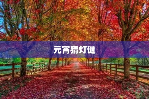 元宵猜灯谜