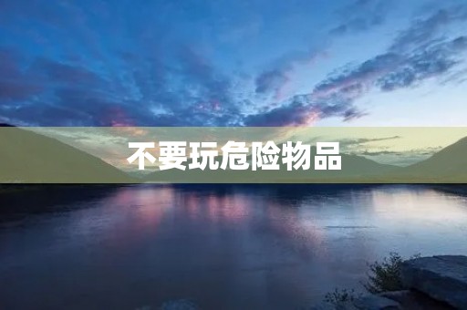 不要玩危险物品 不要玩危险物品