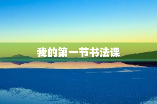 我的第一节书法课 我的第一节书法课