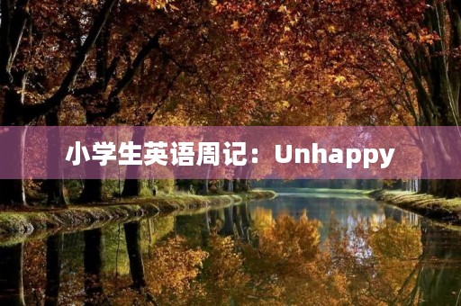 小学生英语周记：Unhappy