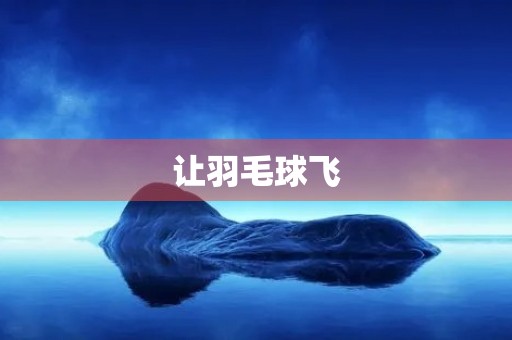 让羽毛球飞 让羽毛球飞