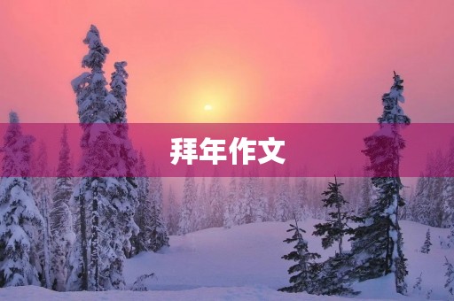 拜年作文