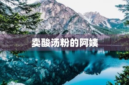 卖酸汤粉的阿姨