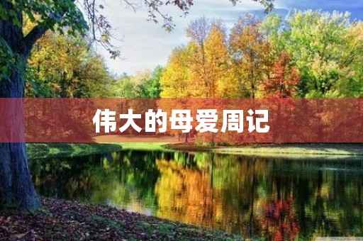 伟大的母爱周记 伟大的母爱周记