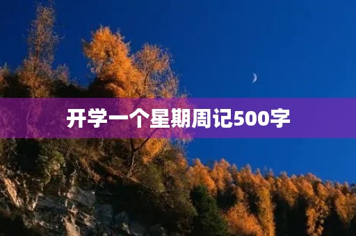 开学一个星期周记500字
