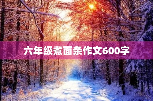 六年级煮面条作文600字