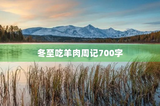 冬至吃羊肉周记700字